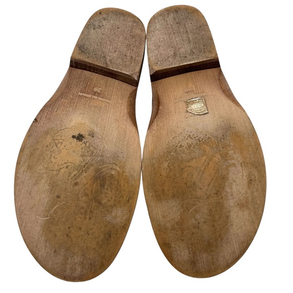 Free People Mont Blanc Gray Blue Leather Open Side Flat Boho Sandals Women’s 39 - Picture 13 of 15